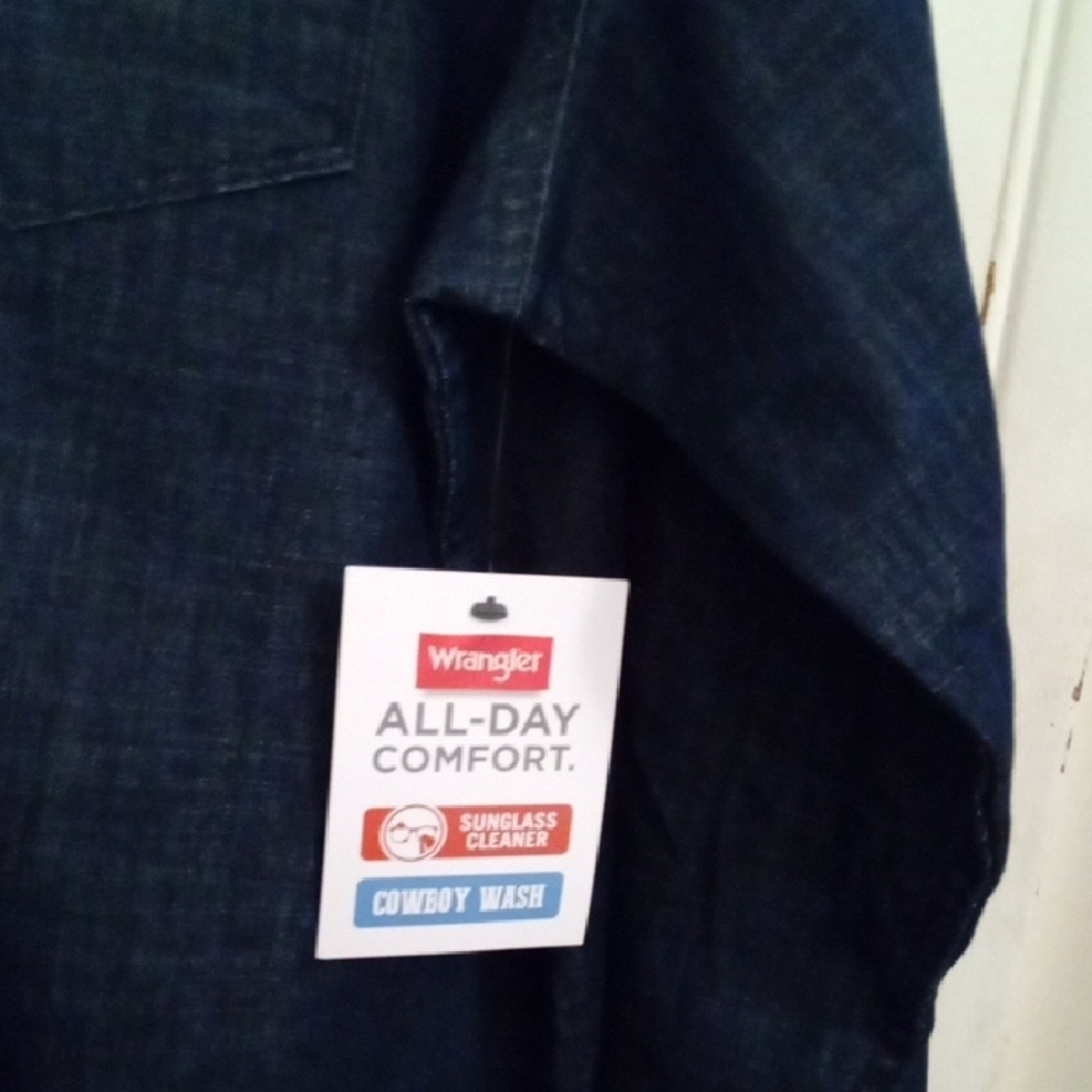 Men's Casual Button Down Shirt - Dark Blue - Picture 5 of 14